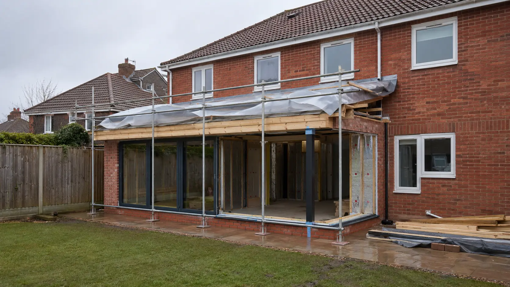 Representative extension and property development work in progress